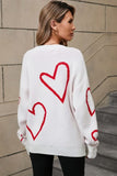 Red & White Heart Sweater